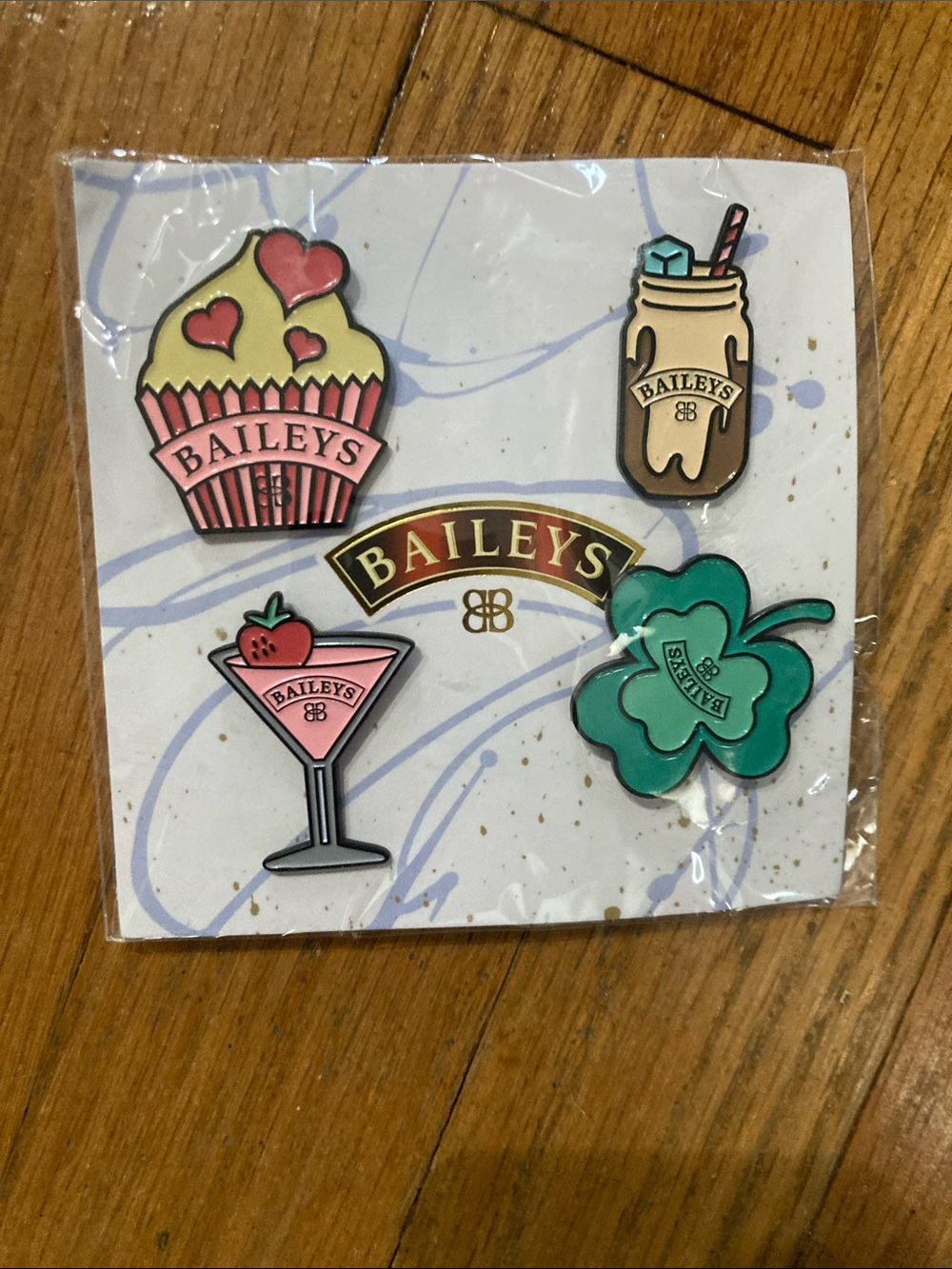 Baileys new on package Pink & Teal Cocktail Pin Set - Home Party Supplies